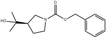 (R)-2-(N-Cbz-3-pyrrolidinyl)-2-propanol 구조식 이미지
