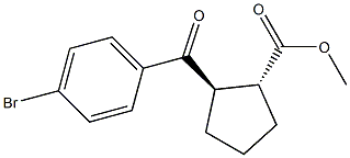 (1R,2R)-Methyl 2-(4-broMobenzoyl)cyclopentanecarboxylate 구조식 이미지