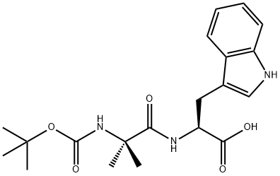 (R)-Methyl 2-(2-((tert-butoxycarbonyl)aMino)-2-MethylpropanaMido)-3-(1H-indol-3-yl)propanoate 구조식 이미지
