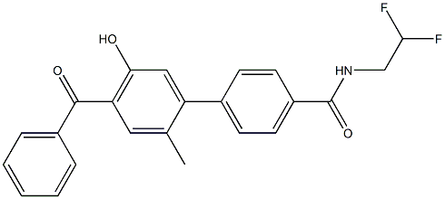 4'-benzoyl-N-(2,2-difluoroethyl)-5'-hydroxy-2'-Methyl-[1,1'-biphenyl]-4-carboxaMide 구조식 이미지