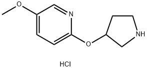 5-Methoxy-2-(pyrrolidin-3-yloxy)pyridine hydrochloride Structure