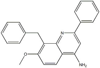 8-benzyl-7-Methoxy-2-phenylquinolin-4-aMine Structure