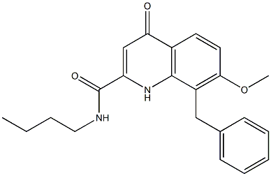 8-benzyl-N-butyl-7-Methoxy-4-oxo-1,4-dihydroquinoline-2-carboxaMide Structure