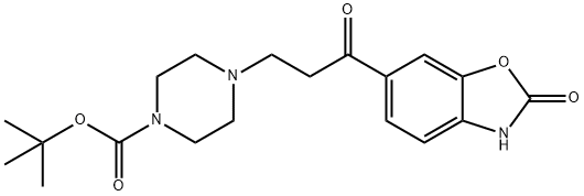 tert-butyl 4-(3-oxo-3-(2-oxo-2,3-dihydrobenzo[d]oxazol-6-yl)propyl)piperazine-1-carboxylate 구조식 이미지