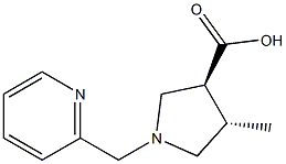 (3S,4S)-4-Methyl-1-(pyridin-2-ylMethyl)pyrrolidine-3-carboxylic acid Structure