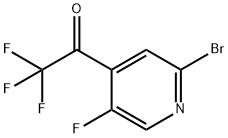 1-(2-broMo-5-fluoropyridin-4-yl)-2,2,2-trifluoroethanone Structure