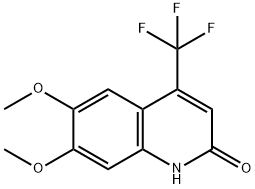 6,7-디메톡시-4-(트리플루오로메틸)퀴놀린-2(1H)-온 구조식 이미지