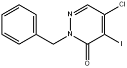 2-benzyl-5-chloro-4-iodopyridazin-3(2H)-one Structure