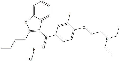 (2-Butylbenzofuran-3-yl)[4-[2-(diethylaMino)ethoxy]-
3-iodophenyl]Methanone Hydrochloride Structure