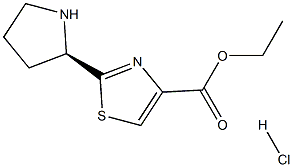 (R)-Ethyl 2-(pyrrolidine-2-yl)thiazole-4-carboxylate HCl 구조식 이미지