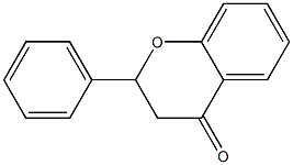 (2RS)-2-Phenyl-2,3-dihydro-4H-1-benzopyran-4-one 구조식 이미지