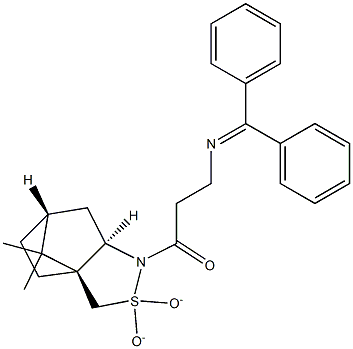 1-((3aS,6R,7aR)-8,8-diMethyl-2,2-dioxidohexahydro-1H-3a,6-Methanobenzo[c]isothiazol-1-yl)-3-((diphenylMethylene)aMino)propan-1-one Structure
