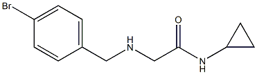 2-([(4-BROMOPHENYL)METHYL]AMINO)-N-CYCLOPROPYLACETAMIDE Structure