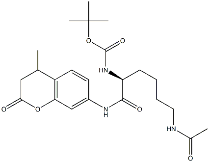 tert-butyl (S)-6-acetaMido-1-(4-Methyl-2-oxo-3,4-dihydro-2H-chroMen-7-ylaMino)-1-oxohexan-2-ylcarbaMate 구조식 이미지