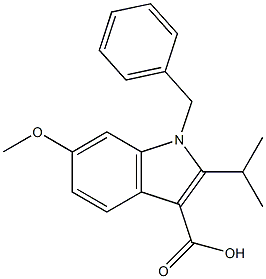 1-benzyl-2-isopropyl-6-Methoxy-1H-indole-3-carboxylic acid Structure