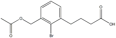 4-(3-(acetoxyMethyl)-2-broMophenyl)butanoic acid 구조식 이미지