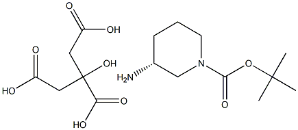 R-1-BOC-3-aMino piperidine citric acid salt 구조식 이미지