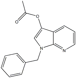 Acetic acid 1-benzyl-1H-pyrrolo[2,3-b]pyridin-3-yl ester 구조식 이미지