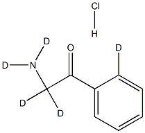 PhenacylaMine-d5  Hydrochloride Structure