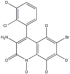 3-AMino-6-broMo-4-(2-chlorophenyl)-2(1H)-quinolinone-d5 Structure