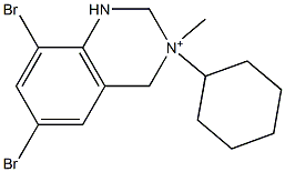 (3RS)-6,8-DibroMo-3-cyclohexyl-3-Methyl-1,2,3,4-tetrahydroquinazolin-3-iuM 구조식 이미지