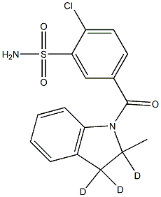 N-(4-Chloro-3-sulfaMoylbenzoyl)-2-Methylindoline-d3 구조식 이미지