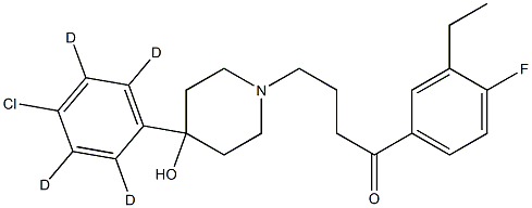 4-[4-(4-Chlorophenyl-d4)-4-hydroxy-1-piperidinyl]-1-(3-ethyl-4-fluorophenyl)-1-butanone 구조식 이미지