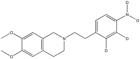 [4-[2-(6,7-DiMethoxy-3,4-dihydro-1H-isoquinolin-2-yl)ethyl]phenyl]aMine-d4 구조식 이미지