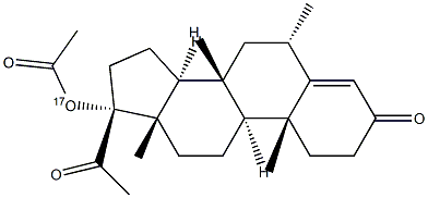 Medroxy Progesterone 17-O 구조식 이미지