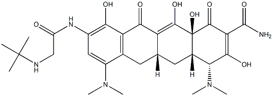 (4R,4aS,5aR,12aS)-4,7-Bis(diMethylaMino)-9-[[2-[(1,1-diMethylethyl)aMino]acetyl]aMino]-1,4,4a,5,5a,6,11,12a-octahydro-3,10,12,12a-tetrahydroxy-1,11-dioxo-2-naphthacenecarboxaMide 구조식 이미지