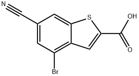 4-broMo-6-cyanobenzo[b]thiophene-2-carboxylic acid 구조식 이미지