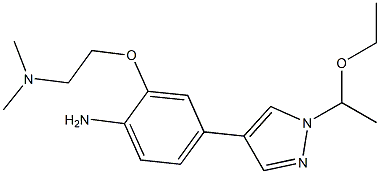 2-(2-(diMethylaMino)ethoxy)-4-(1-(1-ethoxyethyl)-1H-pyrazol-4-yl)aniline Structure