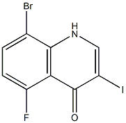 8-BroMo-5-fluoro-3-iodo-1H-quinolin-4-one Structure