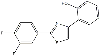 2-(3,4-Difluorophenyl)-4-(2-hydroxyphenyl)thiazole, 97% Structure