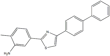 2-(3-AMino-4-Methylphenyl)-4-(4-biphenylyl)thiazole, 97% Structure