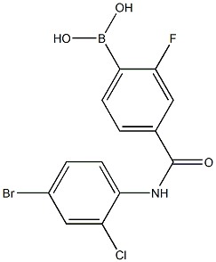 4-(4-BroMo-2-chlorophenylcarbaMoyl)-2-fluorobenzeneboronic acid, 97% Structure