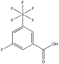 3-Fluoro-5-(pentafluorothio)benzoic acid, 97% Structure