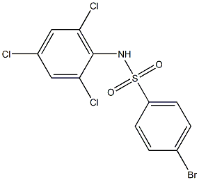 4-BroMo-N-(2,4,6-trichlorophenyl)benzenesulfonaMide, 97% 구조식 이미지