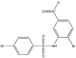 4-BroMo-N-(2-broMo-5-nitrophenyl)benzenesulfonaMide, 97% Structure