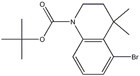 tert-butyl 5-broMo-4,4-diMethyl-3,4-dihydroquinoline-1(2H)-carboxylate 구조식 이미지