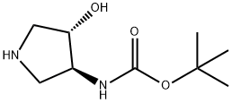 [(3S,4S)-4-Hydroxypyrrolidin-3-yl]carbaMic acid tert-butyl ester Structure