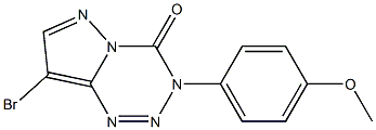 8-BROMO-3-(4-METHOXYPHENYL)PYRAZOLO[5,1-D][1,2,3,5]TETRAZIN-4(3H)-ONE 구조식 이미지