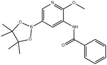 N-(2-Methoxy-5-(4,4,5,5-tetraMethyl-1,3,2-dioxaborolan-2-yl)pyridin-3-yl)benzaMide Structure