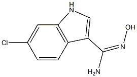 (E)-6-chloro-N'-hydroxy-1H-indole-3-carboxamidine Structure