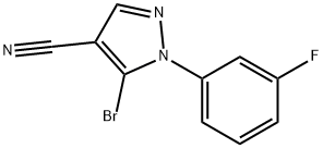 5-bromo-1-(3-fluorophenyl)-1H-pyrazole-4-carbonitrile Structure