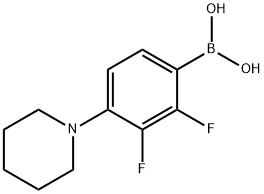 2,3-Difluoro-4-piperidinophenylboronic acid 구조식 이미지