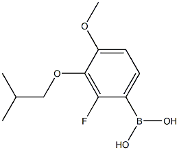 2-Fluoro-4-methoxy-3-(2-methylpropoxy)phenylboronic acid 구조식 이미지