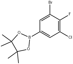 2-(3-Bromo-5-chloro-4-fluorophenyl)-4,4,5,5-tetramethyl-1,3,2-dioxaborolane Structure