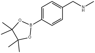 Methyl({[4-(tetramethyl-1,3,2-dioxaborolan-2-yl)phenyl]methyl})amine Structure