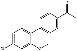 1-[4-(4-Chloro-2-methoxyphenyl)phenyl]ethanone 구조식 이미지